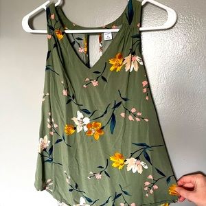 Cute sleeveless floral blouse